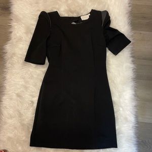 Open back black dress